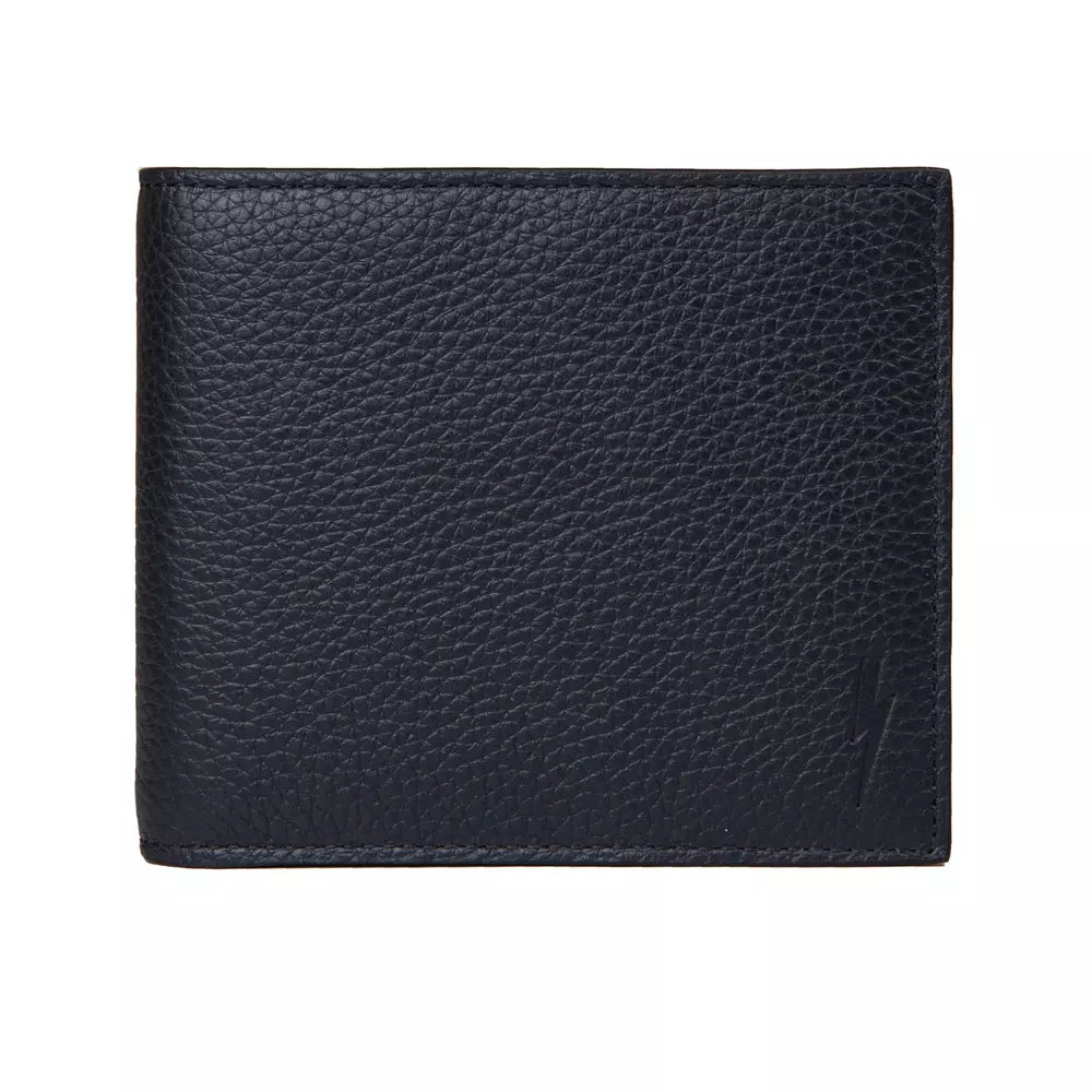 Neil Barrett Sleek Blue Leather Men's Wallet