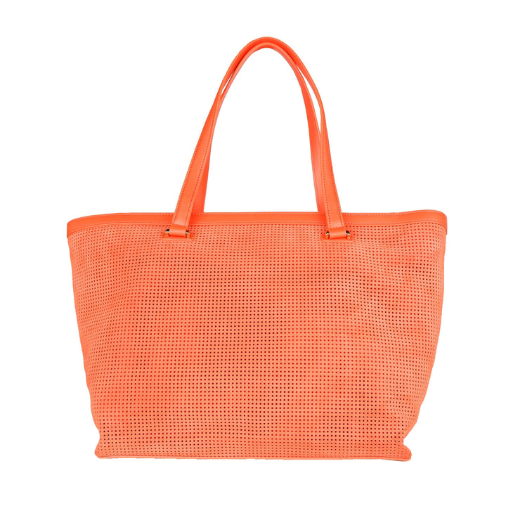 Cavalli Class Chic Dark Orange Leather Handbag