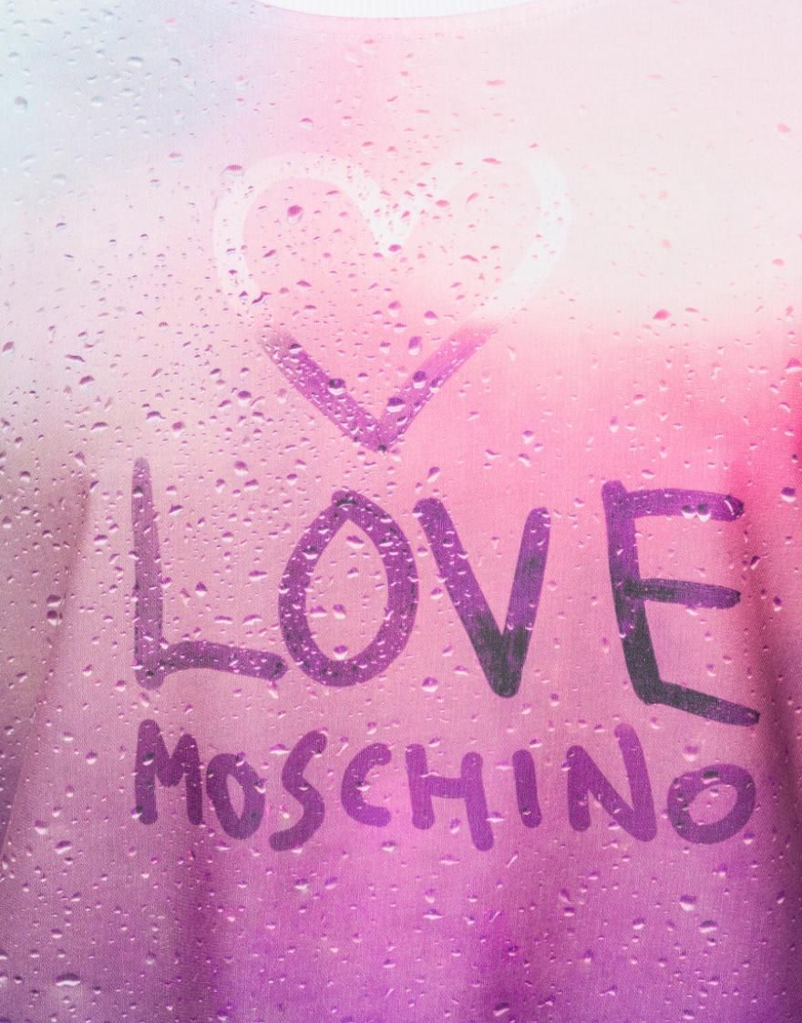 Love Moschino Fogged Glass Print Crewneck Sweatshirt