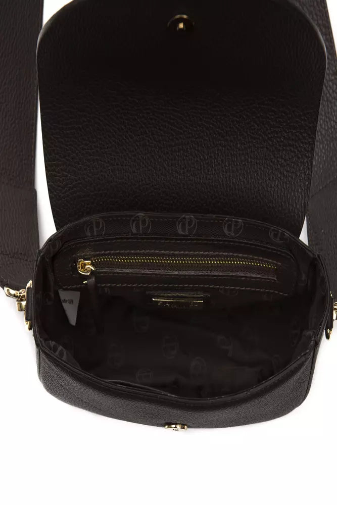 Pompei Donatella Chic Brown Leather Crossbody Bag