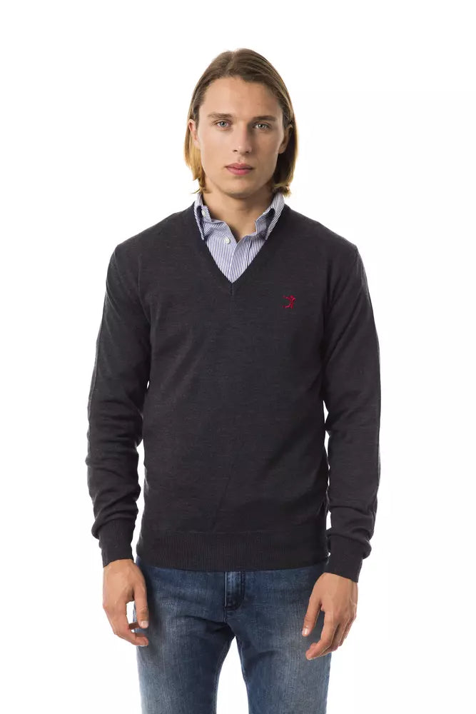 Uominitaliani V-Neck Extrafine Merino Wool Sweater