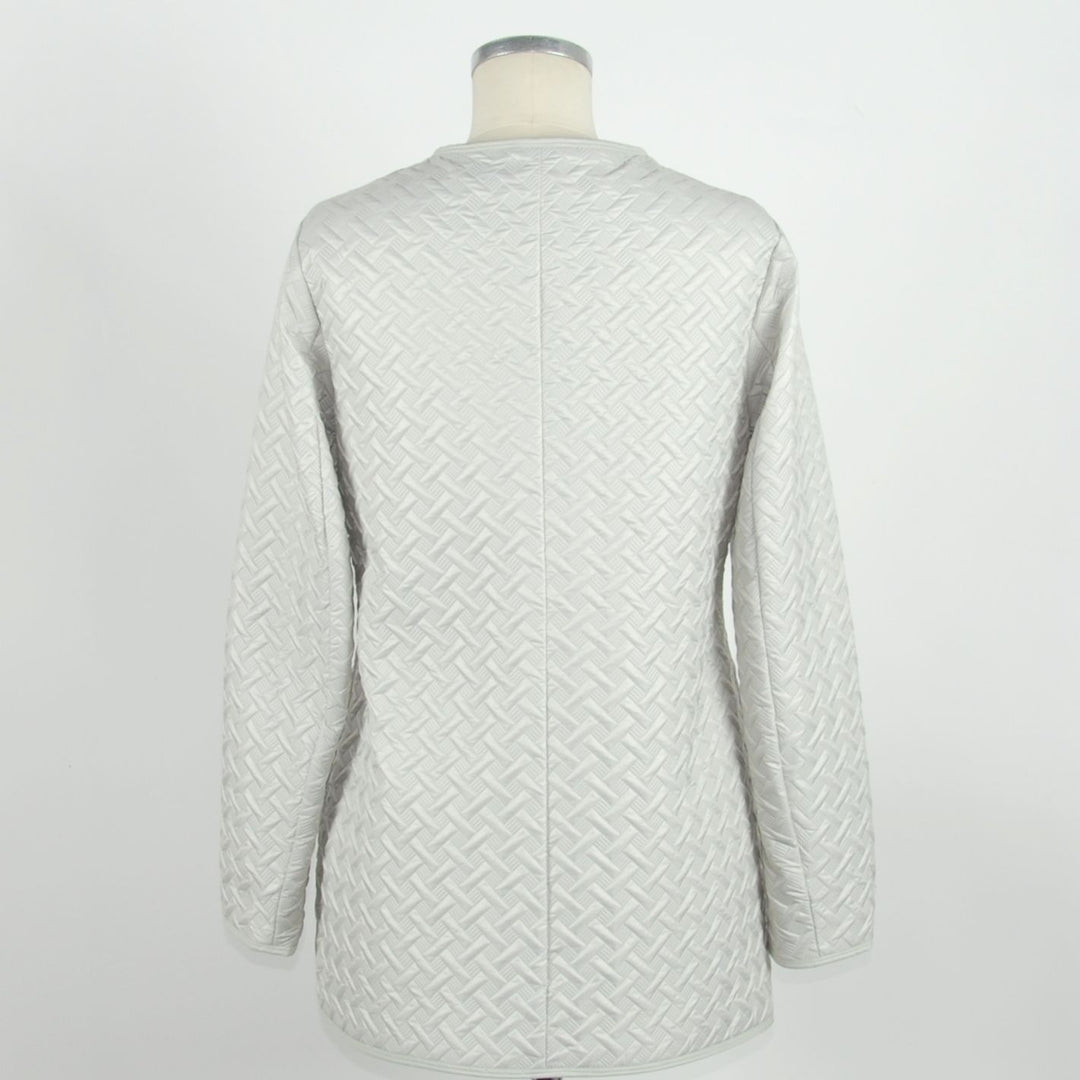 Emilio Romanelli Elegant White Snap Button Jacket